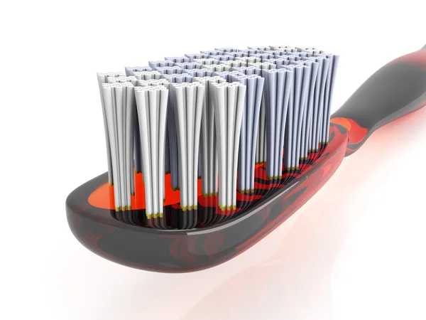 Escova de dentes vermelha — Fotografia de Stock