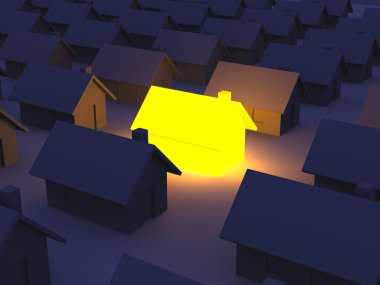 Illuminated Toy House clipart