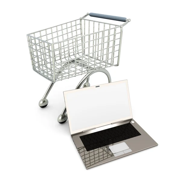 Laptop-Einkauf — Stockfoto