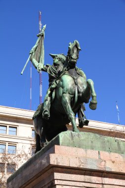 Statue of Manuel Belgrano clipart