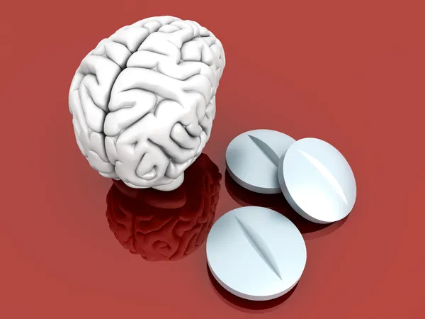 Brain Pills — Stock Photo, Image