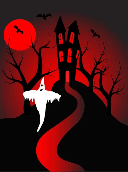 Una ilustración vectorial de Halloween — Vector de stock