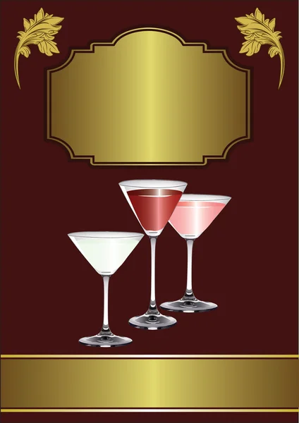 Un modèle de menu de boissons — Image vectorielle