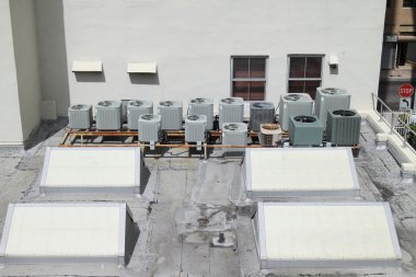 Roof top A/C units clipart