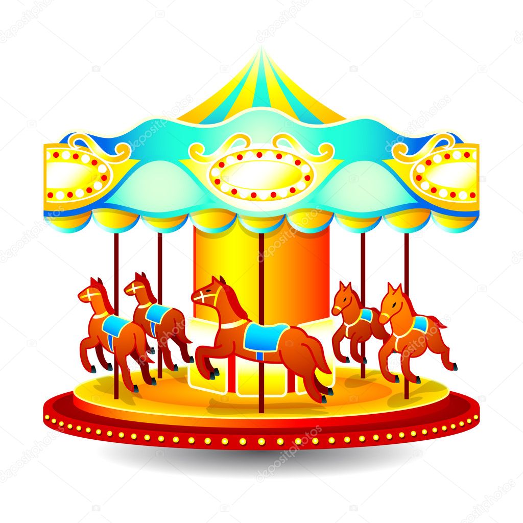 Merry-go-round — Stock Vector © sahuad #6663038