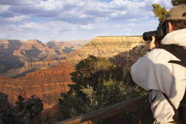 Photographer Shooting at the Grand Canyon clipart