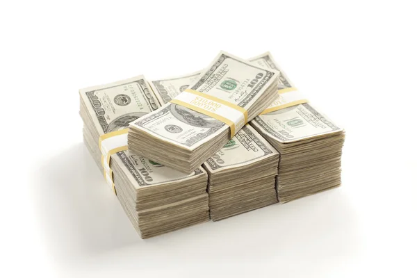 Stacks of One Hundred Dollar Bills — Stock Photo, Image