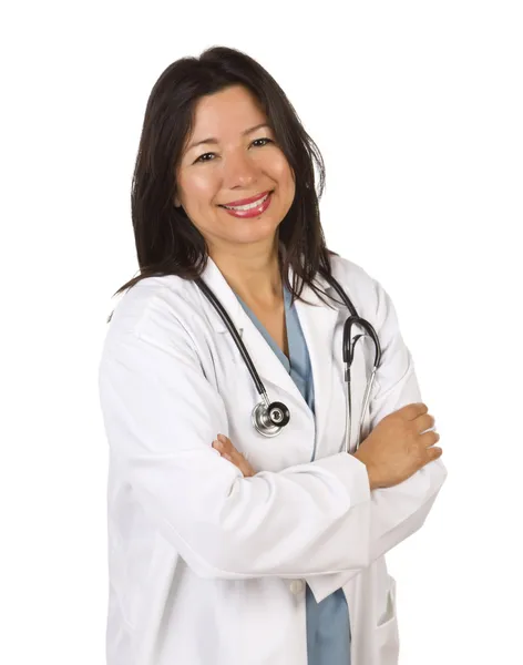 Médico ou enfermeira hispânica atraente — Fotografia de Stock