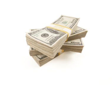 Stacks of One Hundred Dollar Bills clipart