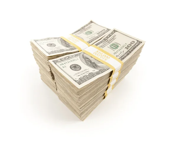 Stacks of One Hundred Dollar Bills — Stock Photo, Image