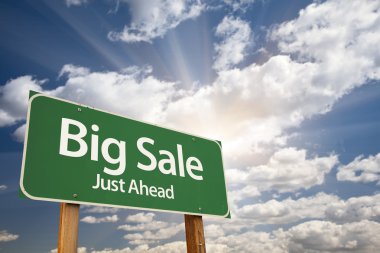 Big Sale Green Road Sign clipart