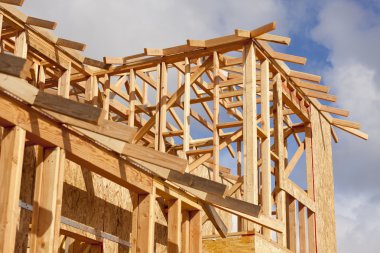 Abstract of Home Framing Construction Site clipart