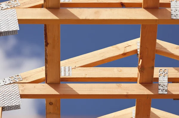 Abstract van huis framing bouwplaats — Stockfoto