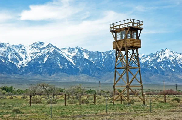 Torre de vigilancia Manzanar Fotos de stock libres de derechos