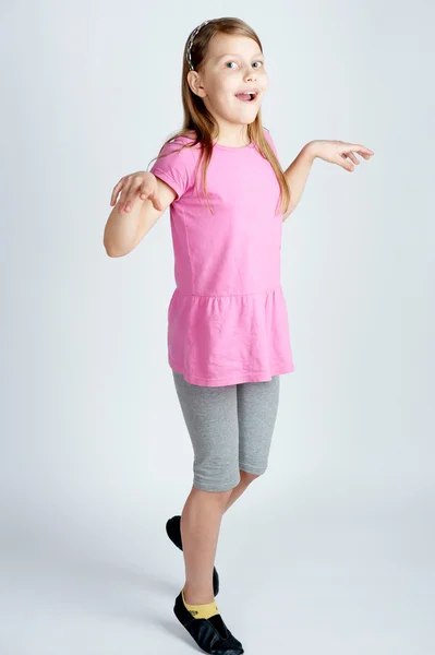 stock image Fun portrait of an adorable little girl