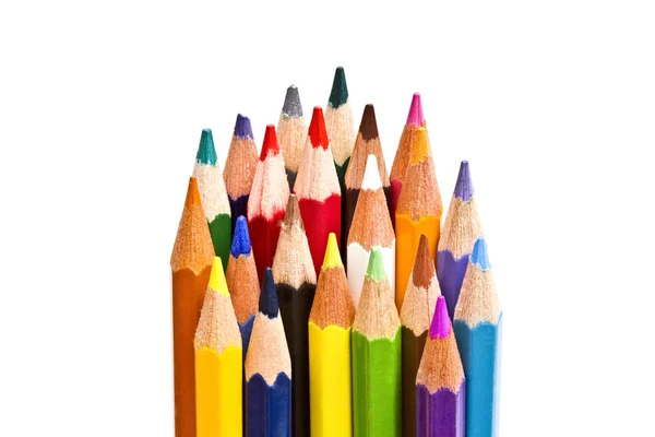 Lápis coloridos em foco — Fotografia de Stock