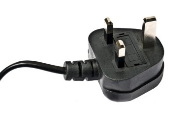 Electric plug isolated on the white clipart