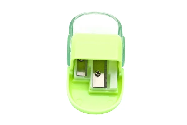 Green pencil sharpener — Stock Photo, Image