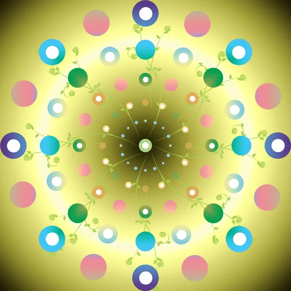 Floral and polka dots — Stock Photo, Image