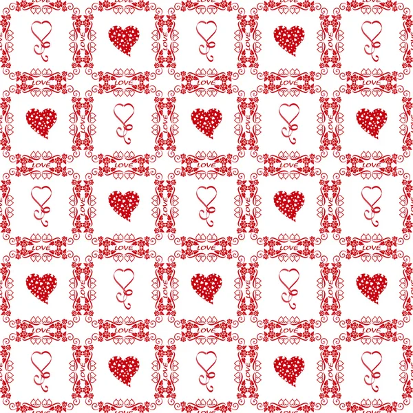 Seamless pattern of hearts — Stock Photo, Image