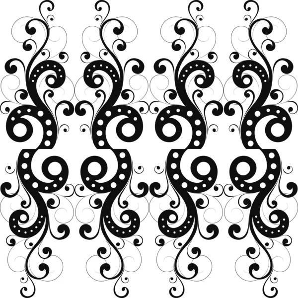 Naadloze bloemen en polka dots patroon — Stockfoto