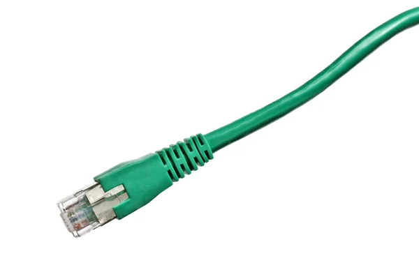 Groene netwerk plug — Stockfoto