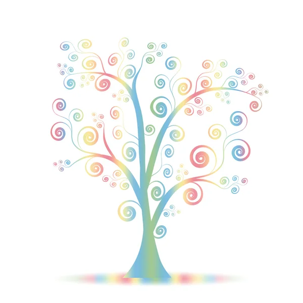 Färgglada art-trädet — Stockfoto