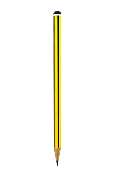 Желтый карандаш на белом — стоковое фото