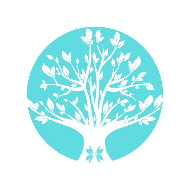 Blue tree clipart