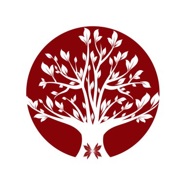 Red tree clipart