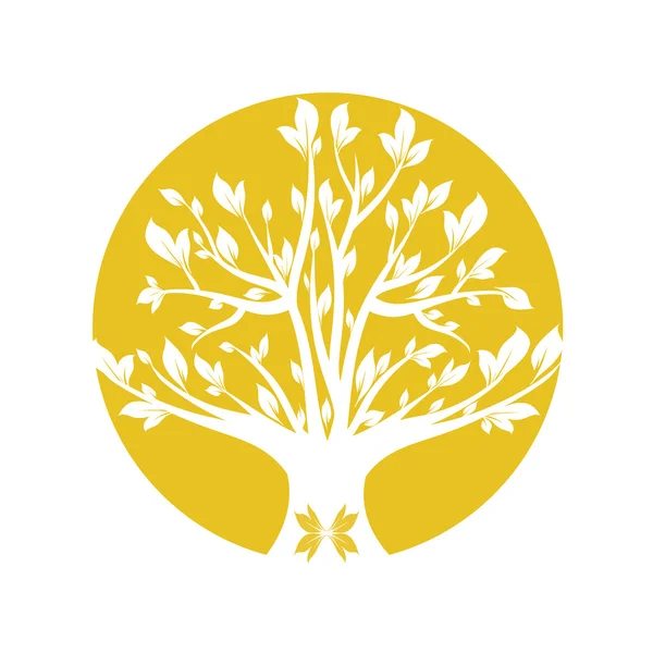 Sarı ağaç — Stok Vektör