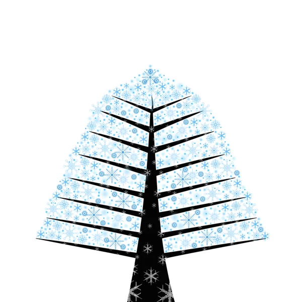 Pohon musim dingin - Stok Vektor