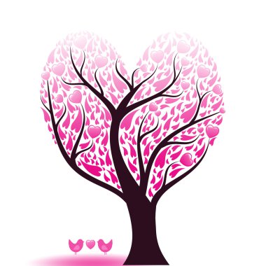 Love tree clipart