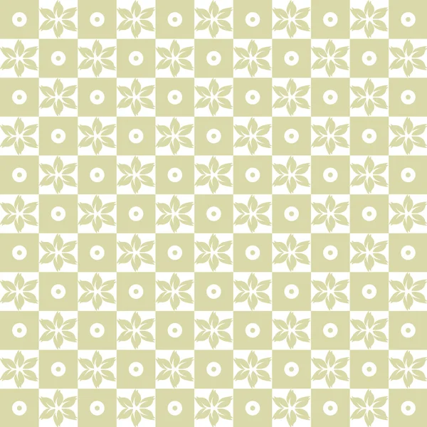 Seamless floral and dots pattern — Stock Vector