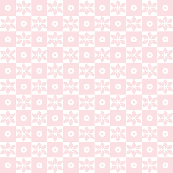 Seamless floral and dots pattern — Stock Vector