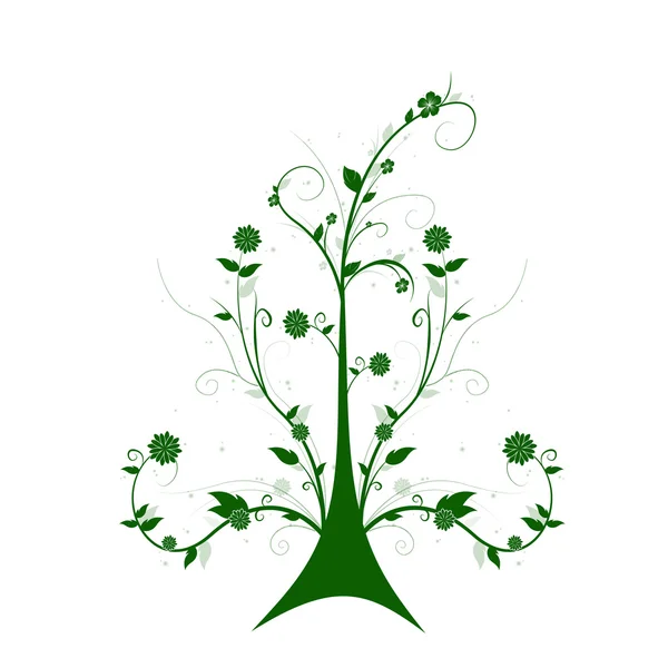 Umění květinovým strom — Stockový vektor