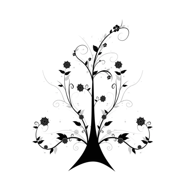 Blommig art-trädet — Stock vektor