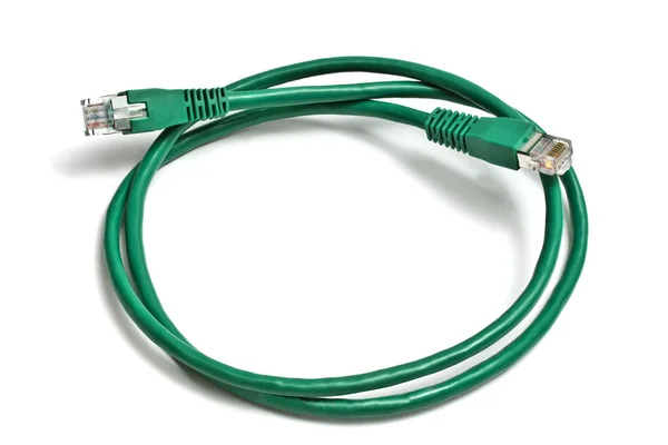 Gröna network plug — Stockfoto