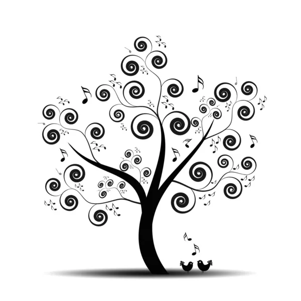 Music tree — Stock Vector