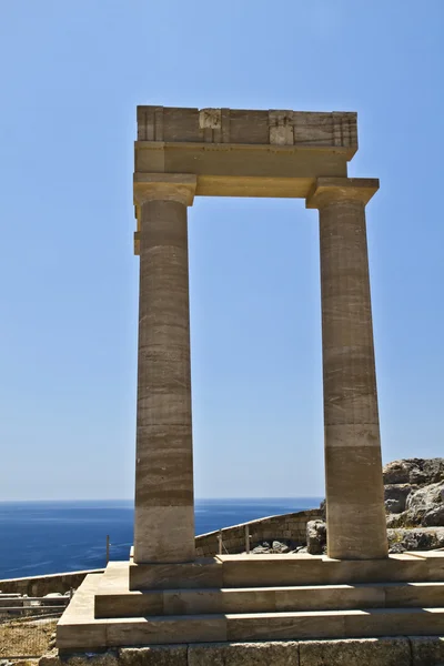 Ruiny starożytnej świątyni z Rodos — Zdjęcie stockowe