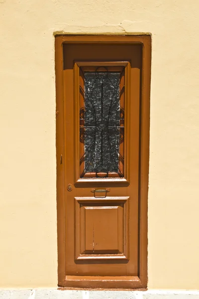 Staré dveře vzor v rhodes — Stock fotografie