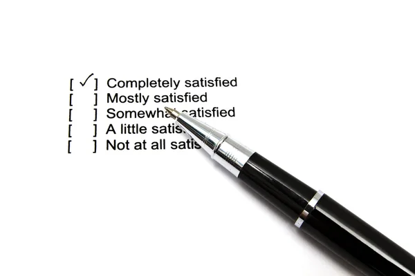 Pen and questionnaire — Stock Photo, Image