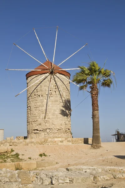 ロードスの古代の風車 — ストック写真