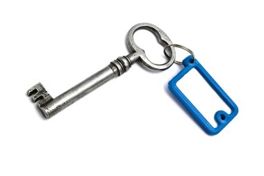 Blank tag and old key clipart