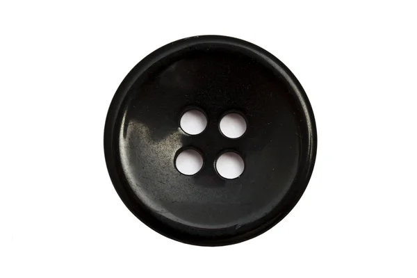 Botão de pano preto — Fotografia de Stock