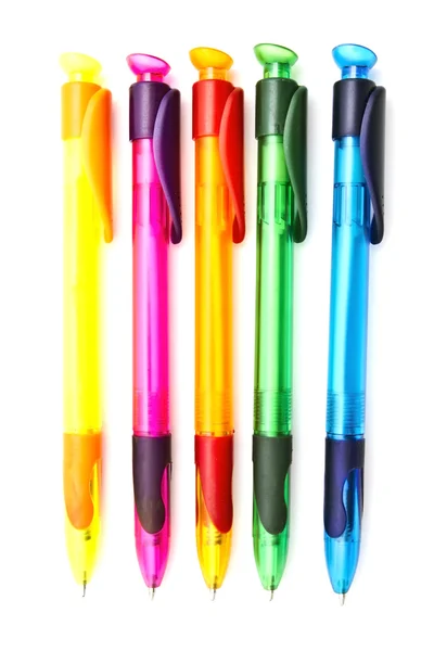 Canetas esferográficas coloridas — Fotografia de Stock