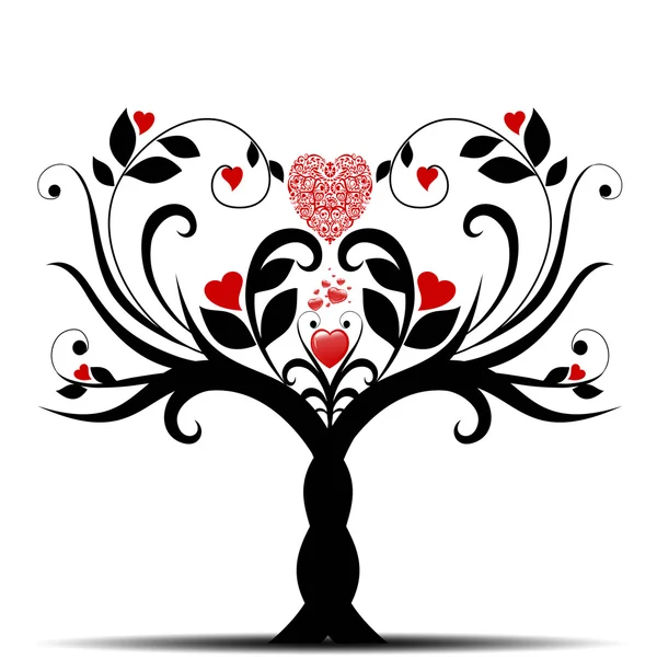 Arbre de Saint Valentin — Image vectorielle