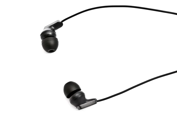 Black earphone — Stock Photo, Image