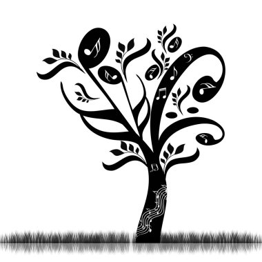 Music tree clipart