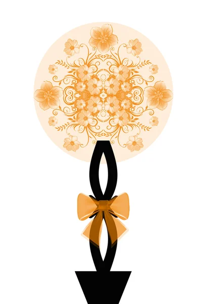 Bouquet de panier de fleurs — Image vectorielle